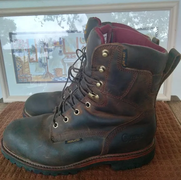 Chippewa Brown Leather Insulated Boots - Picture 3 of 10